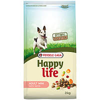 Сухий преміумкорм для собак міні та малих порід Happy Life Adult Mini with Lamb ягня 3 кг (5410340310410)
