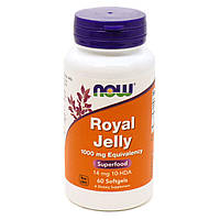 Маточное молочко Royal Jelly Now Foods 1000 мг 60 гелевых капсул