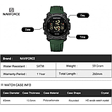 Сучасний якісний наручний військовий кварцовий годинник з підсвічуванням з каучуковим ремінцем, фото 2