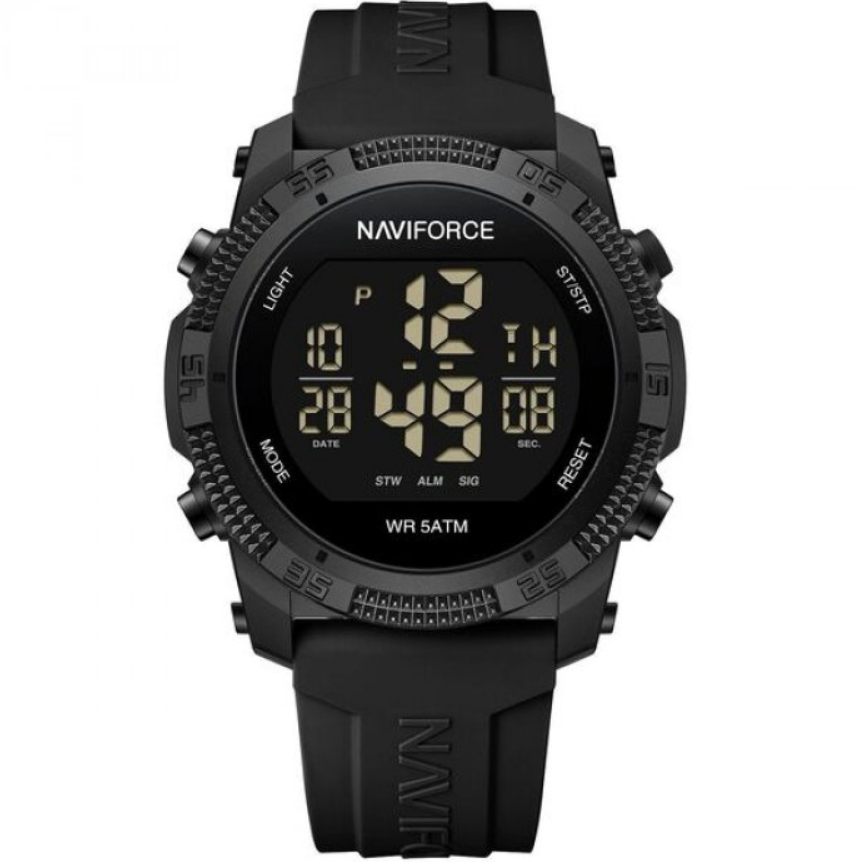 Сучасний якісний наручний військовий кварцовий годинник з підсвічуванням з каучуковим ремінцем, фото 1