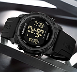 Сучасний якісний наручний військовий кварцовий годинник з підсвічуванням з каучуковим ремінцем, фото 8