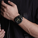 Сучасний якісний наручний військовий кварцовий годинник з підсвічуванням з каучуковим ремінцем, фото 5