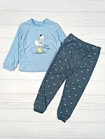 Дитячий велюровий костюм для хлопчика 74/80