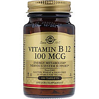 Витамин В12 (цианокобаламин) Vitamin B12 Solgar 100 мкг 100 таблеток