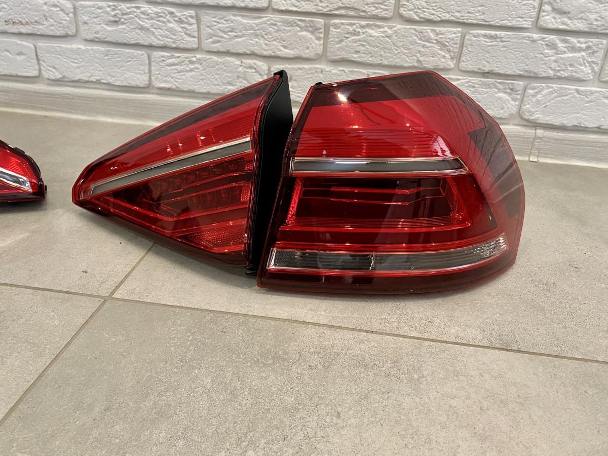 Задні LED-стійки ліхтарі Volkswagen Passat B8 USA 2015-2019 (ЖЕЛТИЙ ПОТРОБНИК)