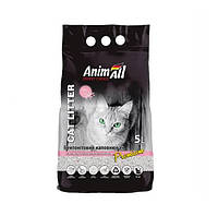 Наполнитель для кошачьего туалета AnimAll Бентонитовый комкующий с ароматом детской пудры 4.2 кг (5 л) Белый