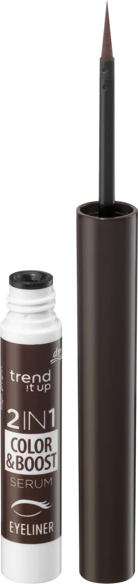 Підводка + сироватка для очей trend IT UP 2в1 Color & Boost Serum 010, коричневий