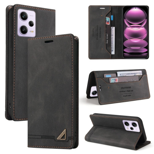 Чохол книжка на магніті G.Q. для Xiaomi Redmi Note 12 Pro+ 5G чорний гаманець