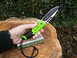 Ніж складаний Помічник Оutdoor Active Roper Green 21 см паракорд, фото 10