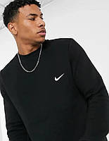 Тепла зимова толстовка світшот чоловіча чорна, Чоловічі толстовки та реглани Nike, лого вишивка OKJ