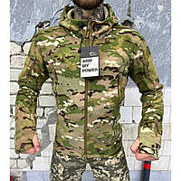 Тактична Куртка флісова з капюшоном зсу мультикам, Фліска військова, Флісові кофти військові мультикам ВС OKJ
