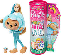 Лялька Барбі Сюрприз Ведмежа в костюмі дельфіна Barbie Cutie Reveal Animal Plush Costume Teddy Bear as Dolphin HRK25