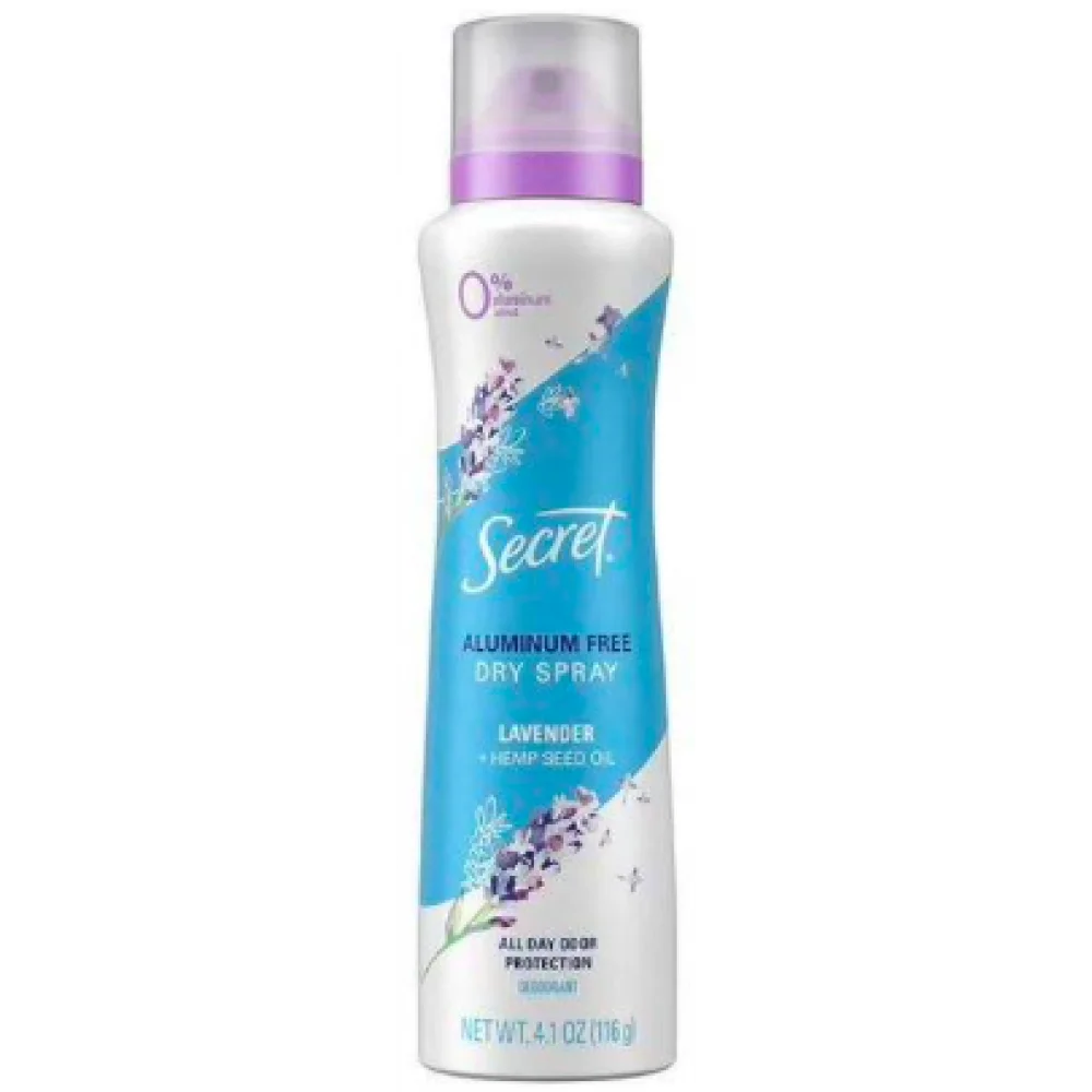 Дезодорант спрей Лаванда та Олія Коноплі Secret Antiperspirant Deodorant Dry Spray Lavender and Hemp seed oil