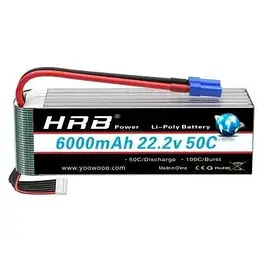 Акумулятор для дрона HRB Lipo 6s 22.2V 6000mAh 50C Battery XT60 Plug