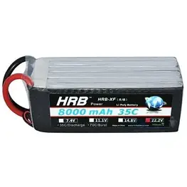 Акумулятор для дрона HRB Lipo 6s 22.2V 8000mAh 35C Battery XT60 Plug