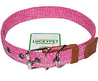 Ошейник светоотражающий одинарный Lucky Pet MELANGE 20 мм 30-40 Розовый (4820268550811)
