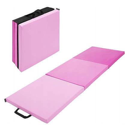 Мат гімнастичний складаний 4FIZJO 180 x 60 x 5 см 4FJ0572 Pink/Light Pink Poland, фото 1