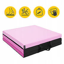 Мат гімнастичний складаний 4FIZJO 180 x 60 x 5 см 4FJ0572 Pink/Light Pink Poland, фото 4