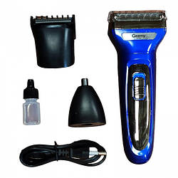 Машинка для стриження волосся (бритва + тример) акумуляторна Geemy GM-561 3 в 1