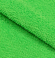 Микрофибра универсальная однотонная махра зеленая для уборки и бытового использования