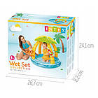 Дитячий надувний басейн Intex 58417 з м'яким дном 102 х 86 см на 45 л у вигляді Тропічного острова, фото 7