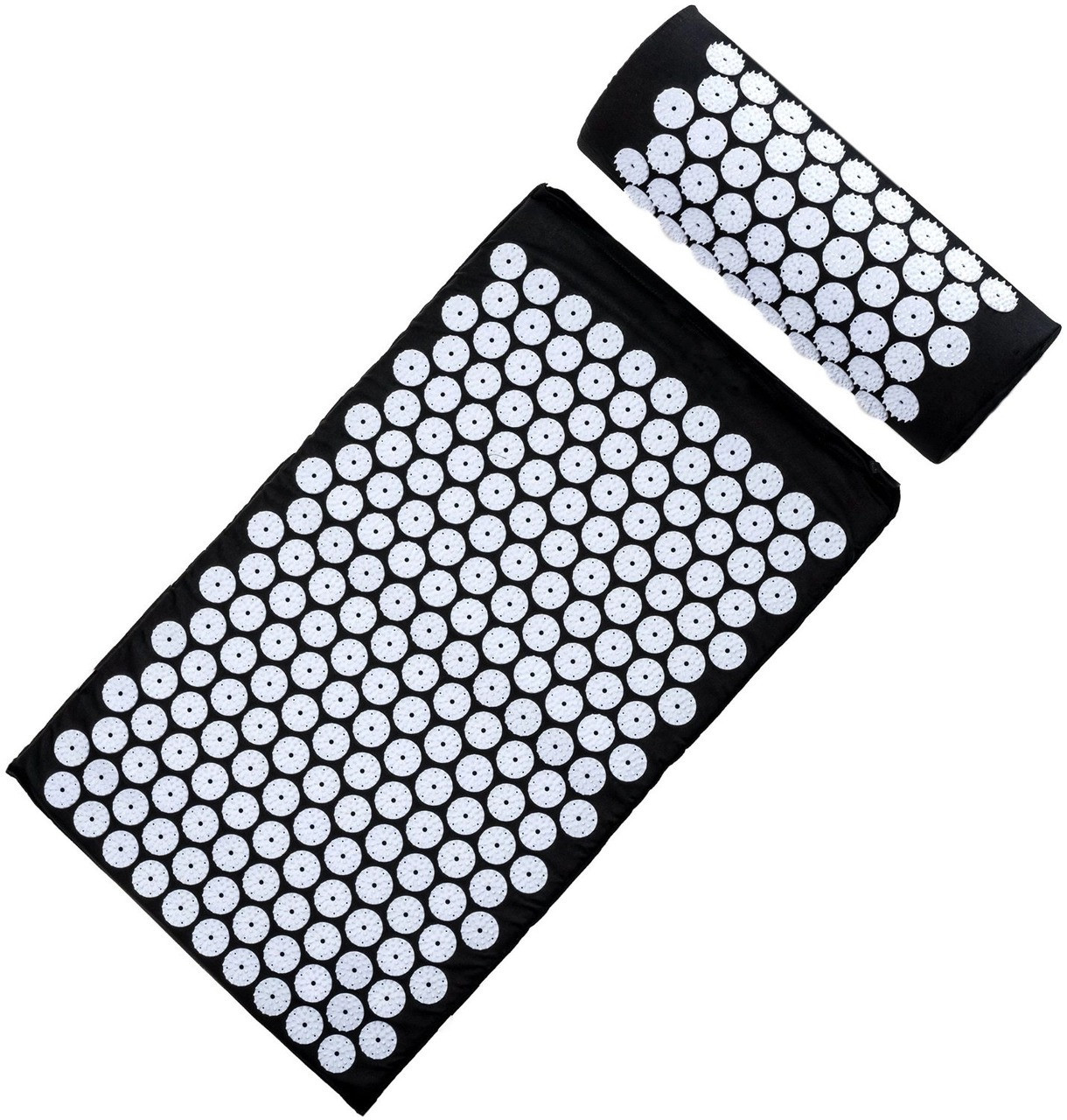 Килимок для акупунктурного масажу Acupressure Mat з подушкою Чорний 196406