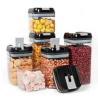 Набор контейнеров для хранения пищи, сыпучих и круп food storage container mag 6 штук