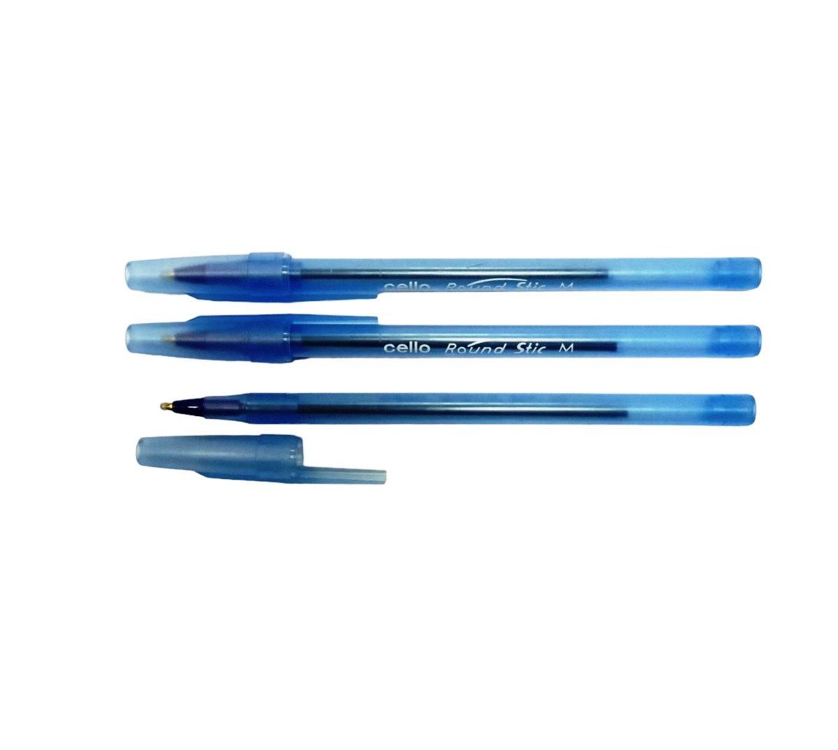 Ручка масляна "Cello Round Stic" синя, фото 1