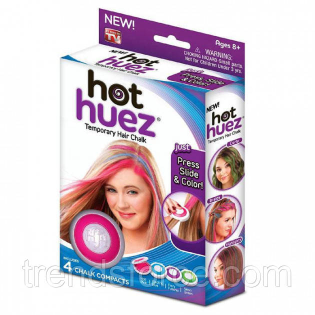 Цветные мелки для волос Hot Huez Hair 199705 - фото 3 - id-p2103723973