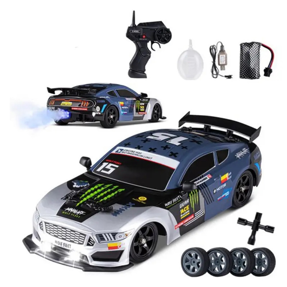 Дрифт машинка на радіокеруванні з димом Ford Mustang 1:16 R/C Spray System Drift