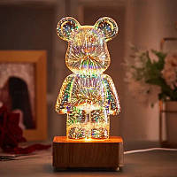 Светильник 3D ночник мишка BEARBRICK