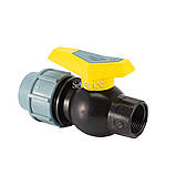 Кран кульовий "50х1 1/2" різь внутрішній пластиковий для поліетиленової пнд труби, фото 2