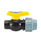 Кран кульовий "50х1 1/2" різь внутрішній пластиковий для поліетиленової пнд труби, фото 3