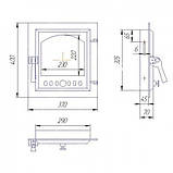 Дверцята камінні 410 SVT 1-профільні, герметичні, праві, фото 3