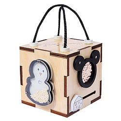 Дитяча розвивальна іграшка Бізіборд будиночок зайчики багатофункціональна 11917-66510