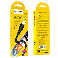 Кабель Type-C 3А силіконовий Чорний Х61, 26318 Hoco