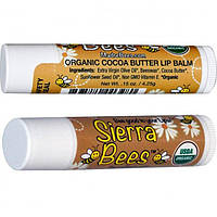 1шт Sierra Bees, Органические бальзамы для губ, какао-масло