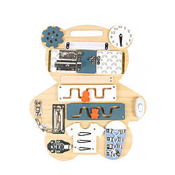 Дитяча розвивальна іграшка Бізіборд XM-081 Ведмедик багатофункціональний 11922-66515