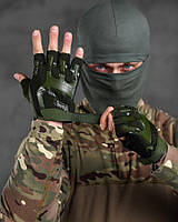 Перчатки тактические беспалые Mechanix олива Тактические беспалые перчатки военные