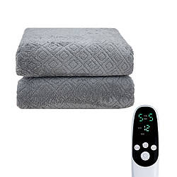 Електропростирадло з підігрівом від мережі 220 вольтів J-001 180*150 см Gray