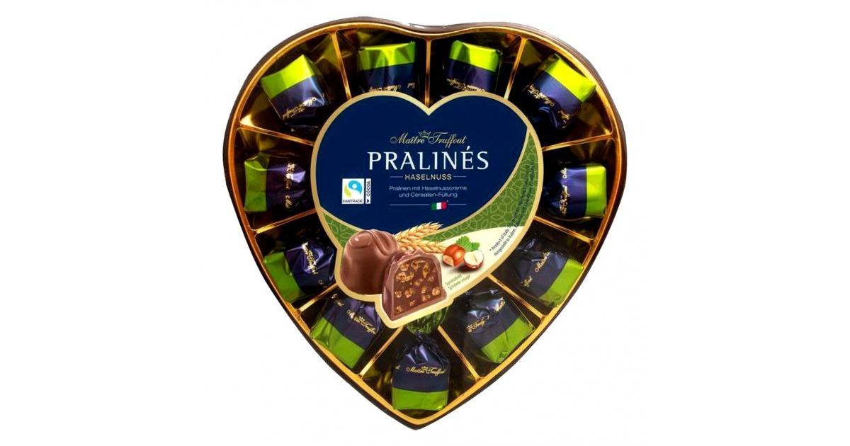 Шоколадні цукерки (праліне) у подарунковій коробці Pralines Maitre Truffout, 165 г, Австрія