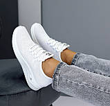 Жіночі білі кросівки спортивні текстильні літні легкі 36 37 38 39, фото 7