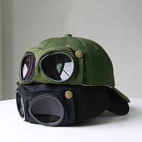 Бейсболка c.p. company :унісекс зеленого та чорного кольору кольорів з окулярами