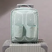 Багатофункціональна портативна сумка для зберігання взуття. Дорожня сумка для взуття.зелена