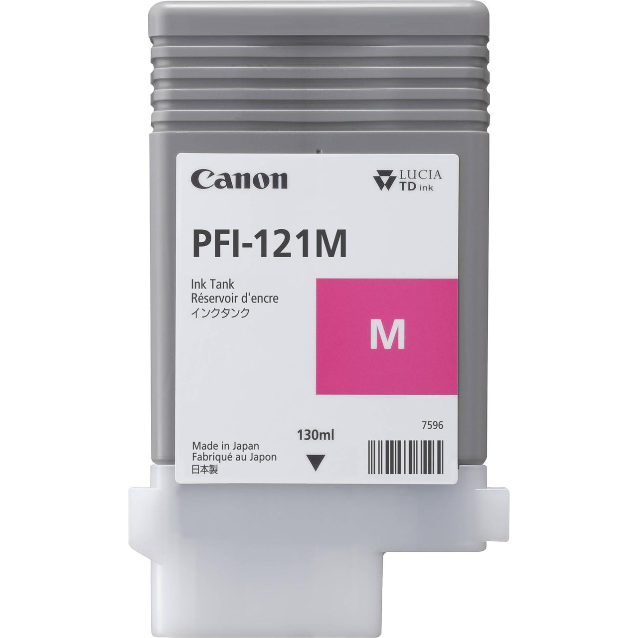 Картридж Canon PFI-121M для плотерів TM-350, TM-355, TM-255, TM-250, Magenta, 130 мл