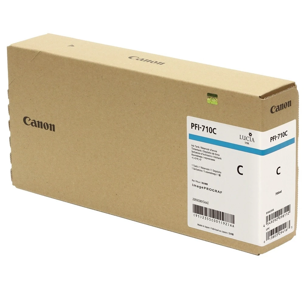 Картридж Canon PFI-710C для TX-2100/TX-3100/TX-4100, Cyan, 700 мл