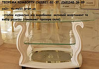 Столик журнальный/ кофейный/ чайный столешница стекло Бристоль-2 (вибір кольору)