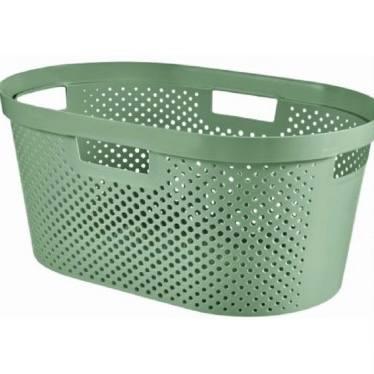 Корзина для білизни пластикова curver (курвер) 40 л, зелений  кошик для  речей