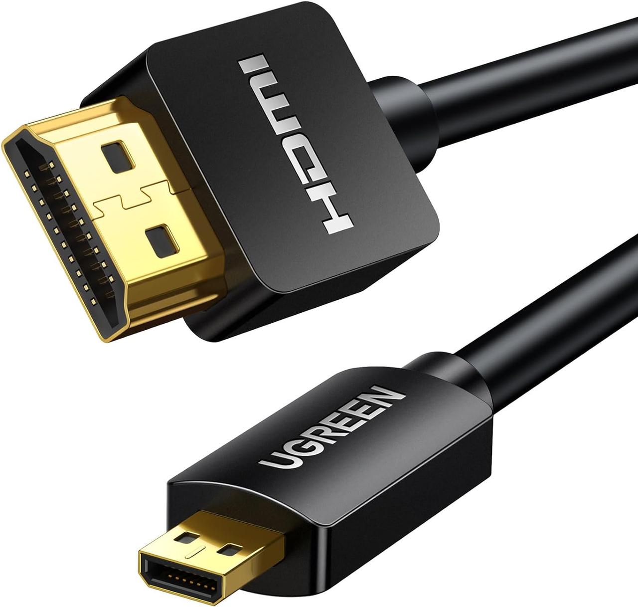 Переходник кабель UGREEN Micro HDMI-HDMI 2.0 Cable, 4K@60Hz 3 м Black (HD127)