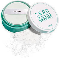 ETUDE HOUSE ZERO SEBUM DRYING POWDER Минеральная матирующая пудра для жирной и комбинированной кожи, 6г